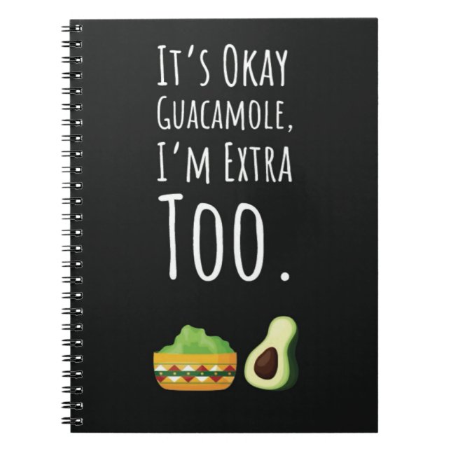 Cute Funny Guacamole Gifts Avocado Lover Notebook (Front)
