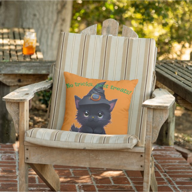 Cute funny Halloween black cat Cushion (Chair)