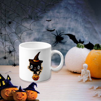 Cute Funny Halloween Black Cats Mug