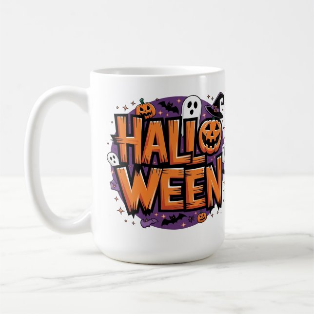 Cute funny halloween coffee mug (Left)