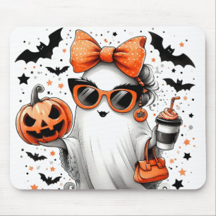 Cute Funny Halloween Ghost Mouse Mat
