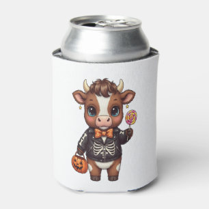 Cute Funny Halloween Highland Cow Can Cooler