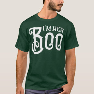 Cute Funny Halloween His Boo Her Ghoul Matching Bo T-Shirt