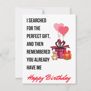 Cute Funny Happy Birthday Card for him & her