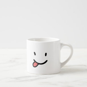 Cute Funny Happy Face Tongue Out Espresso Cup