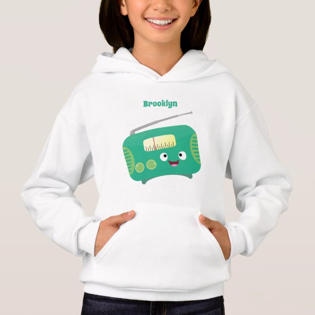 Cute funny happy retro radio cartoon (Front)