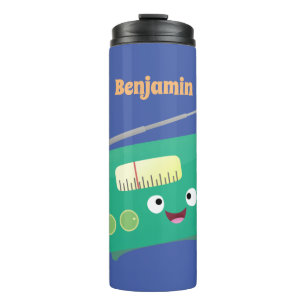 Cute funny happy retro radio cartoon  thermal tumbler