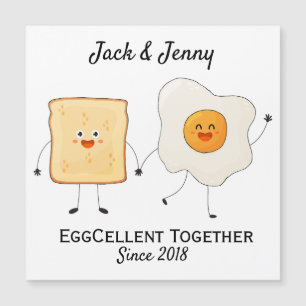 Cute Funny Happy Toast Eggcelent Together