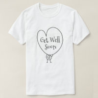 Cute Funny Heart Uplifting Character Get Well Soon