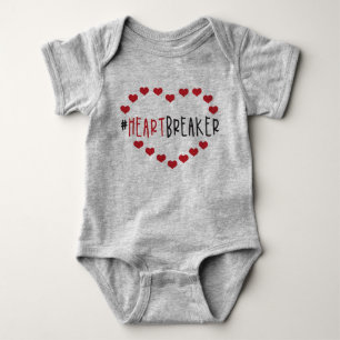Cute Funny Heartbreaker Valentines Day Baby Bodysuit