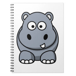 Cute Funny Hippo Notebook