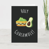 Cute Funny Holy Guacamole Cards Avocado Mexican