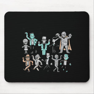 Cute Funny Horror Movies Lovers Mouse Mat
