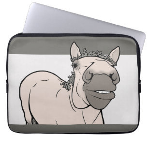 Cute Funny Horse Lover Joke Barn Banter Laptop Sleeve