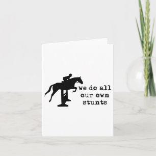 Cute Funny Horseback Riding Equestrian Women Girls Card