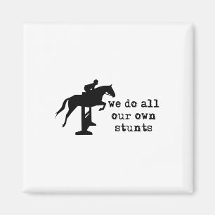 Cute Funny Horseback Riding Equestrian Women Girls Magnet