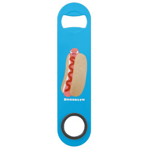 Cute funny hot dog Weiner cartoon