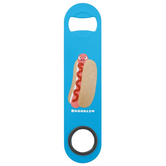Cute funny hot dog Weiner cartoon (Front)