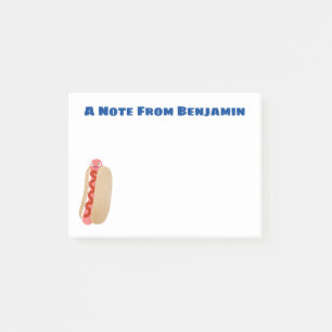 Cute funny hot dog Weiner cartoon Post-it Notes