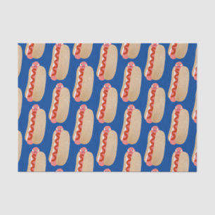 Cute funny hot dog Weiner cartoon  Tissue Paper