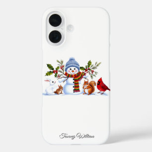 Cute Funny Humour Trendy Modern Merry Christmas iPhone 16 Case