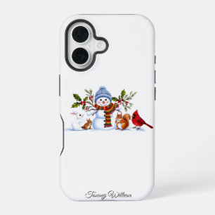 Cute Funny Humour Trendy Modern Merry Christmas iPhone 16 Case