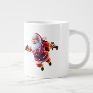 Cute Funny Humour Trendy Modern Merry Christmas Large Coffee Mug