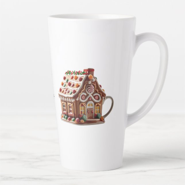 Cute Funny Humour Trendy Modern Merry Christmas  Latte Mug (Right)