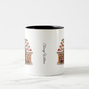 Cute Funny Humour Trendy Modern Merry Christmas Two-Tone Coffee Mug