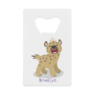 Cute funny hyena laughing cartoon illustration