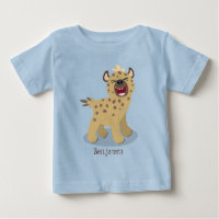 Cute funny hyena laughing cartoon illustration