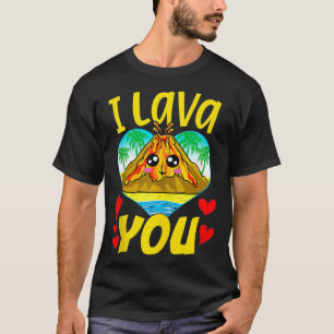 Cute & Funny I Lava You Volcano Valentine's Day Pu T-Shirt