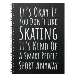 Cute Funny Ice Skating Gifts Humor Winter Sports Notebook
