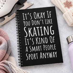 Cute Funny Ice Skating Gifts Humour Winter Sports Notebook