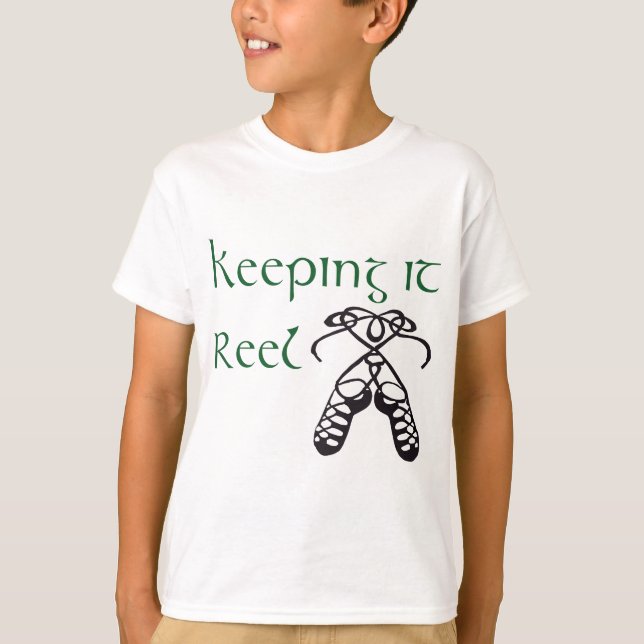 Cute Funny Irish Step Dance Girls & Women Reel T-Shirt (Front)