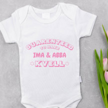 Cute Funny Jewish Ima & Abba (or other name) Pink