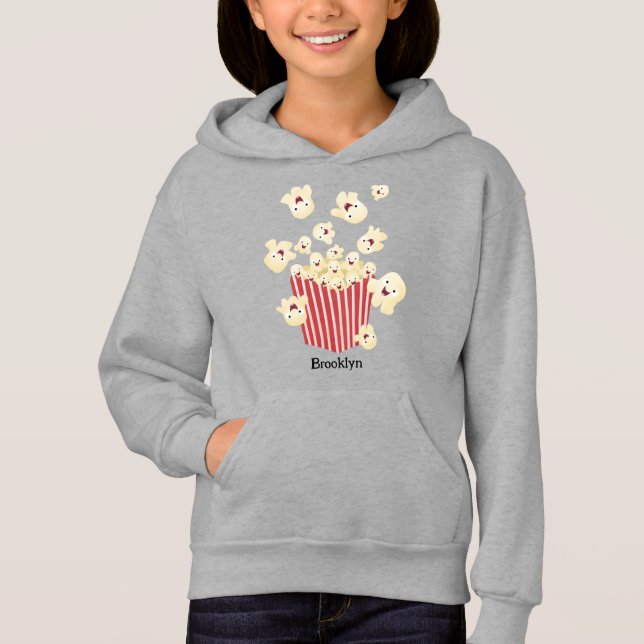 Cute funny jumping popcorn cartoon (Front)