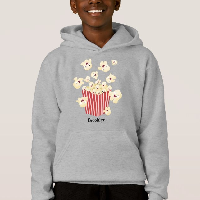 Cute funny jumping popcorn cartoon (Front)