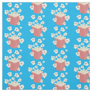 Cute funny jumping popcorn cartoon fabric