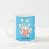 Cute funny jumping popcorn cartoon