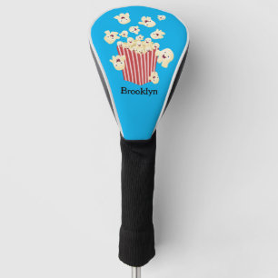 Cute funny jumping popcorn cartoon golf head cover
