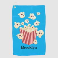 Cute funny jumping popcorn cartoon