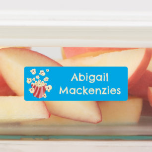 Cute funny jumping popcorn cartoon personalised