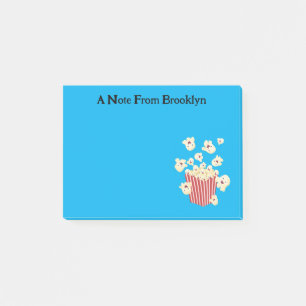 Cute funny jumping popcorn cartoon post-it notes
