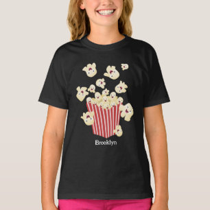 Cute funny jumping popcorn cartoon T-Shirt