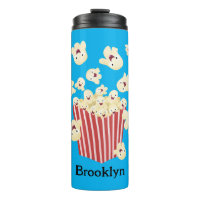 Cute funny jumping popcorn cartoon