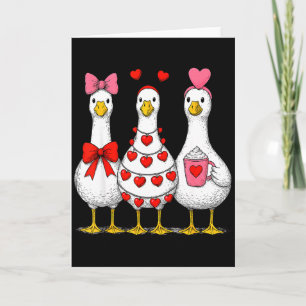 Cute Funny Just A Love Goose Duck Lovers Valentine Card