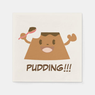 Cute Funny Kawaii Chocolate PUDDING !! Napkin