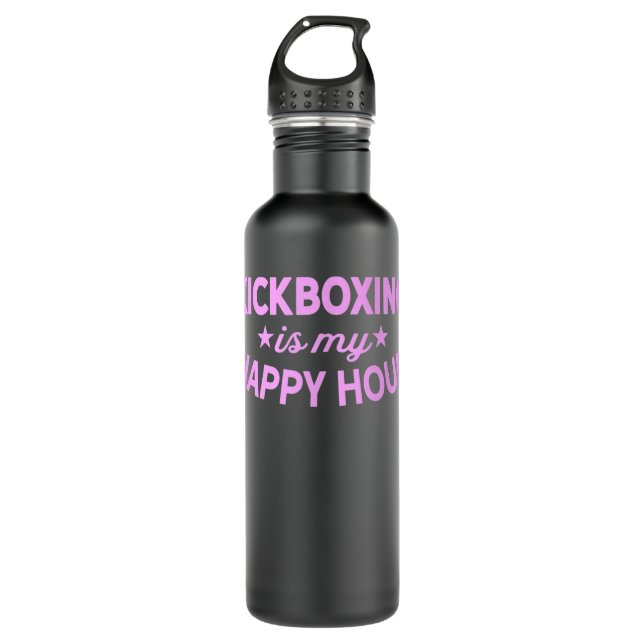 Cute Funny Kickboxing My Happy Hour Women Workout  710 Ml Water Bottle (Front)