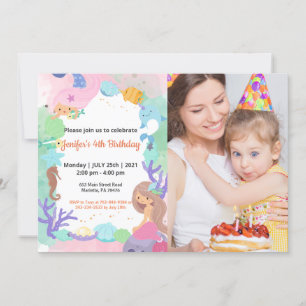 Cute Funny   Kids Photo Birthday Invitation